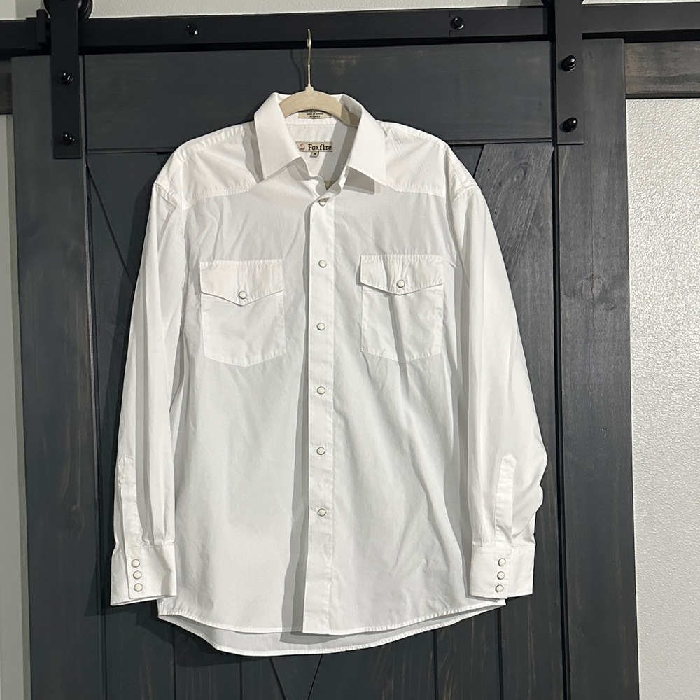 Elegant White Button-Down Shirt by Foxfire